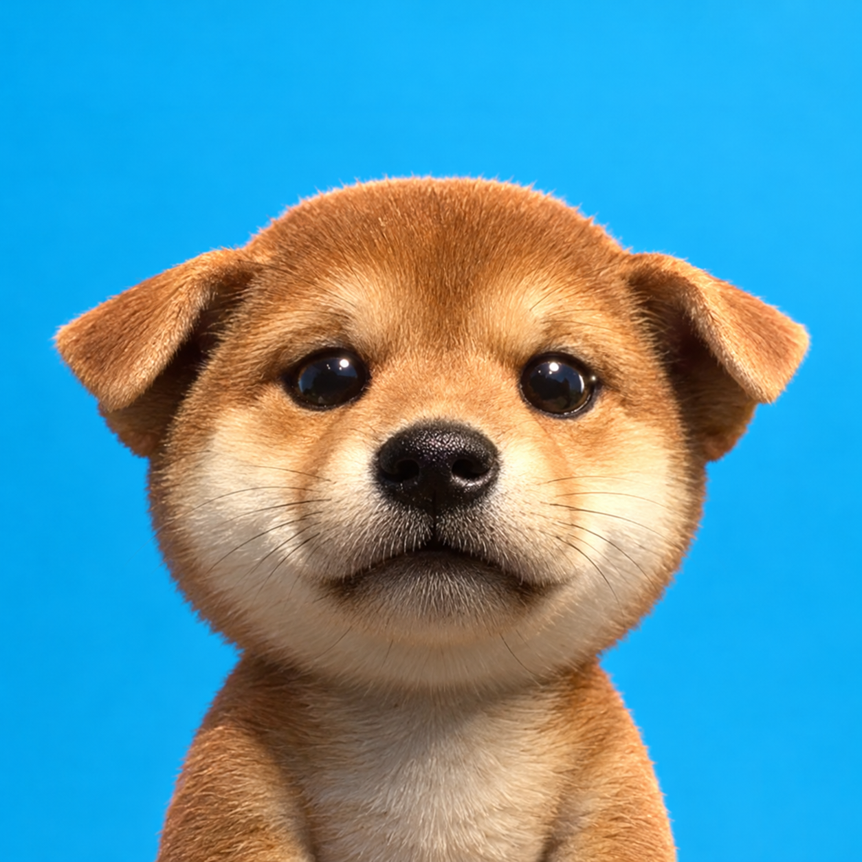 PUP, a happy tan puppy